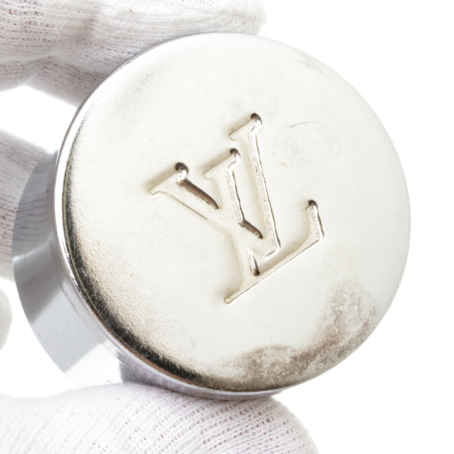 Louis Vuitton Monogram Bold Cuff, Silver, L