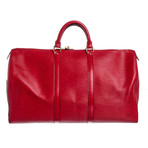 Unisex Epi Leather Keepall Duffle Bag Luggage // Red // Pre-Owned