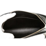 Unisex Taiga Leather Baikal Wristlet Clutch Bag // Dark Gray // Pre-Owned
