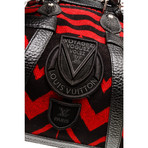 Unisex Grimaud Vail Blanket Luggage Canvas Travel Bag // Black + Red // Pre-Owned