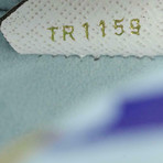 Women's Pouch Capri Multicolor Coated Canvas Beach Bag // Blue // Pre-Owned