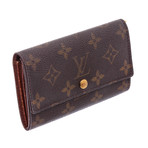 Men's Monogram Canvas Leather Porte-Monnaie Tresor Wallet // Brown // Pre-Owned