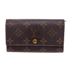 Men's Monogram Canvas Leather Porte-Monnaie Tresor Wallet // Brown // Pre-Owned