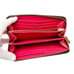 Women's Monogram Canvas Leather Zippy Wallet // Black + Multicolor // Pre-Owned