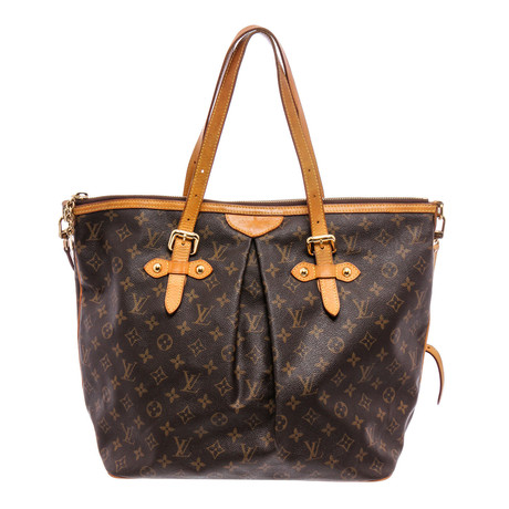 Women's Monogram Canvas Leather Palermo GM Shoulder Bag // Brown // Pre-Owned
