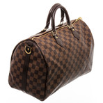 Women's Damier Ebene Speedy Bandouliere 35 cm Bag // Brown // Pre-Owned