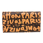 Women's Monogram Canvas Leather Stephen Sprouse Graffiti Sarah Wallet // Brown + Tan // Pre-Owned