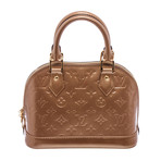 Women's Vernis Canvas Leather Alma BB Bag // Beige // Pre-Owned