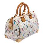 Women's Monogram Speedy 30 Bag // White + Multicolor // Pre-Owned