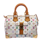 Women's Monogram Speedy 30 Bag // White + Multicolor // Pre-Owned