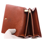 Men's Monogram Canvas Leather Porte-Monnaie Tresor Wallet // Brown // Pre-Owned