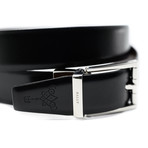 Men's Astori Adjustable + Reversible Split Bovine Leather Belt // Black