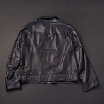 Bari Leather Jacket // Blue (Euro: 54)