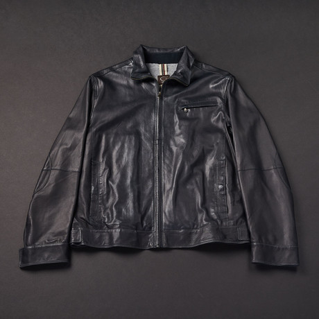 Bari Leather Jacket // Blue (Euro: 50)
