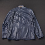Palermo Leather Jacket // Blue (Euro: 50)