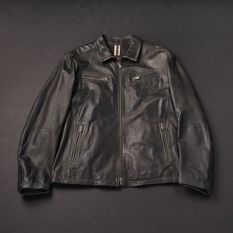 Verona Leather Jacket // Blue (Euro: 50)