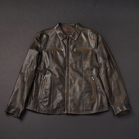 Genoa Leather Jacket // Brown (Euro: 50)