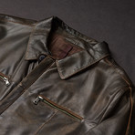 Genoa Leather Jacket // Brown (Euro: 50)