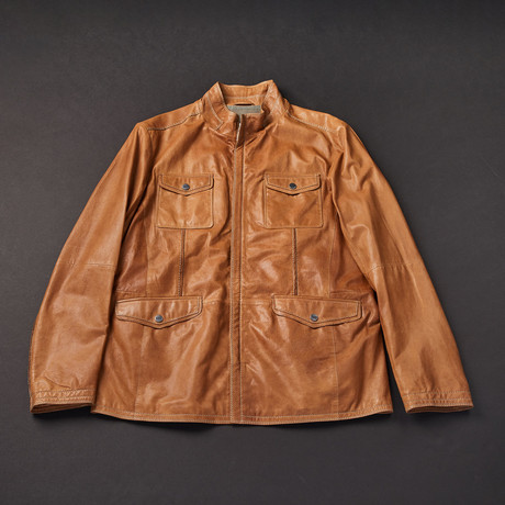 Catania Leather Jacket // Tan (Euro: 50)