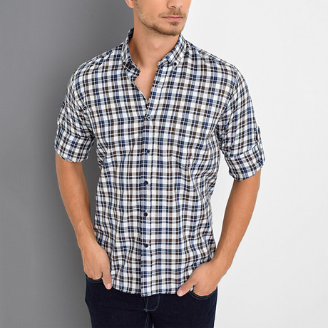 Tommie Button-Up Shirt // Brown (Small)