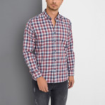 Dick Button-Up Shirt // Burgundy (X-Large)