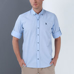 Joey Button-Up Shirt // Blue (X-Large)