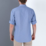 Joey Button-Up Shirt // Dark Blue (Small)