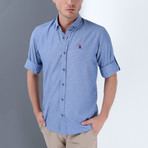 Joey Button-Up Shirt // Dark Blue (Large)