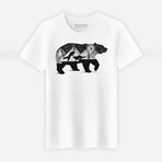 Bear And Foxes T-Shirt // White (S)