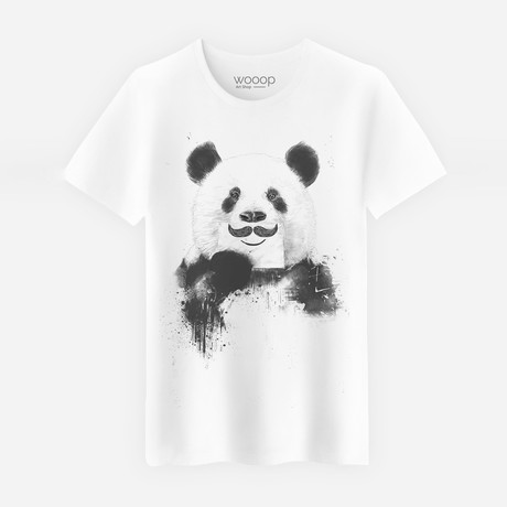Funny Panda T-Shirt // White (M)