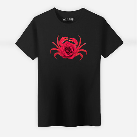 Rose Crab T-Shirt // Black (L)