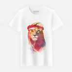 Gym Lion T-Shirt // White (M)