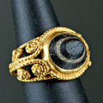 Beautiful Late Roman Gold Ring w/ Banded Agate