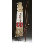 19th C. Native American Plains Bow, Arrow, & Pipe Bag