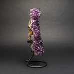 Amethyst Cluster + Custom Metal Display Stand // 11.5"