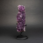 Amethyst Cluster + Custom Metal Display Stand // 11.5"