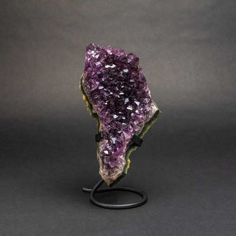 Amethyst Cluster v.1 + Custom Metal Display Stand // 8"