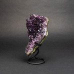 Amethyst Cluster v.1 + Custom Metal Display Stand // 8"