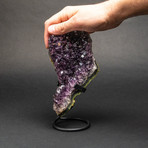 Amethyst Cluster v.1 + Custom Metal Display Stand // 8"