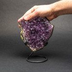 Amethyst Cluster v.2 + Custom Metal Display Stand // 8"