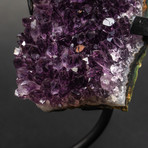 Amethyst Cluster + Custom Metal Display Stand // 11.5"