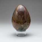 Polychrome Jasper Egg + Acrylic Display Stand