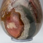 Polychrome Jasper Egg + Acrylic Display Stand