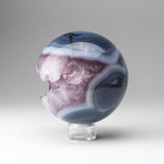 Amethyst Geode Sphere + Round Acrylic Stand