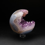 Amethyst Geode Sphere + Acrylic Display Stand