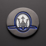 Maserati Car Coaster // Black // Enameled // Single Piece