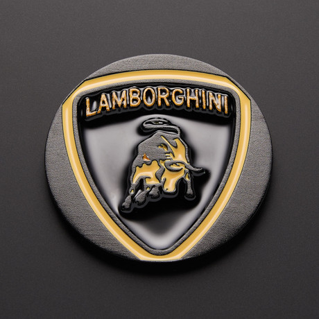 Lamborghini Car Coaster // Black // Enameled // Single Piece