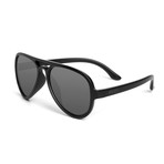 ST Aviator Sunglasses // Black + Smoke Lumolux