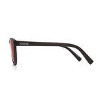 ST Round Polarized Sunglasses // Black + Rose Amber Lumolux