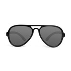 ST Aviator Polarized Sunglasses // Black + Smoke Lumolux